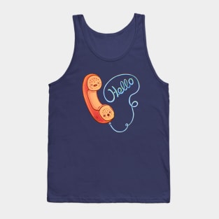 Vintage Phone saying Hello Tank Top